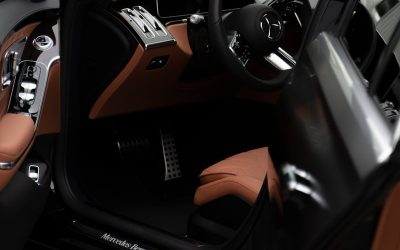 black and orange bmw car interior